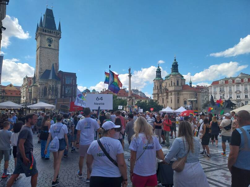 Nestlé na akci Prague Pride