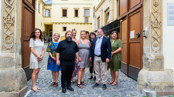 Tým vedení Charity Olomouc s návštěvou z Německa
