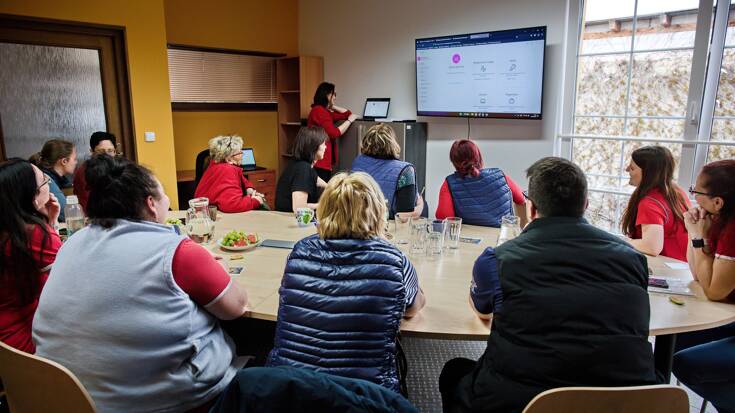 Tým pečovatelek na společné poradě